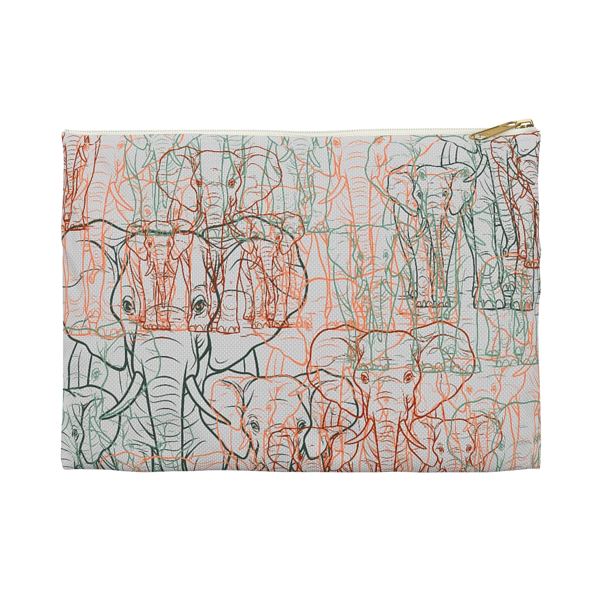 Tribal Line Art Makeup & Travel Organizer
